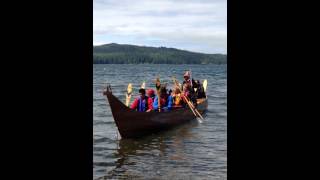 VIU Tribal Journeys Canoe Asking Permission to Land on Kwakiutl Territory Fort Rupert BC [upl. by Arobed]