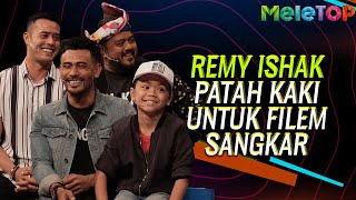 Remy Ishak patah kaki dalam persiapan filem Sangkar  MeleTOP  Nabil amp Neelofa [upl. by Ayamat447]