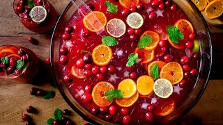 A Delicious Refreshing Christmas Punch Recipe  Christmas Cocktail [upl. by Tartaglia]