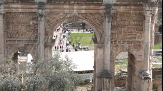 Roman Forum Septimius Severus Arch Rome Italy 4K [upl. by Vittorio803]