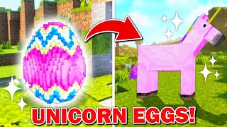 We Found A SUPER RARE UNICORN EGG On Friends Island In Minecraft [upl. by Akilat]