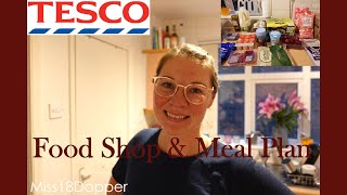 Tesco Grocery Haul UK  Weekly Food Shop amp Meal Plan  Chips Galore  Miss18Dapper  2023 [upl. by Shaylyn]