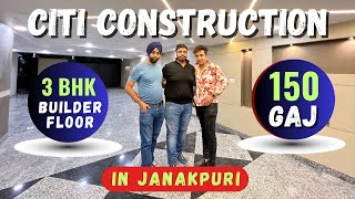 BUILDER FLOOR FOR SALE IN JANAKPURI 3bhk floorforsale newconstruction builderfloor flatforsale [upl. by Yrahcaz70]