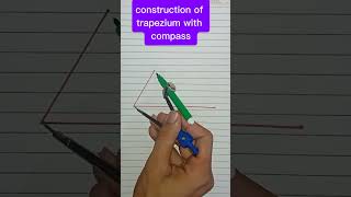 learn how to construct trapezium construction compass [upl. by Nosittam]