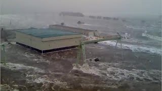 2011 Japan Tsunami  Ishinomaki Port Full Footage [upl. by Ailahk]