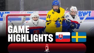 Highlights Slovakia vs Sweden  2024 U18WomensWorlds [upl. by Erreid]