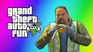 GTA 5 Online Funny Moments  Cribs Cucumber Bus Epic Stunt Doughnut Man [upl. by Ttoille]