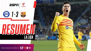 ¡GOLAZO DE LEWANDOWSKI PARA QUE EL BARSA VUELVA AL TRIUNFO  Alavés 13 Barcelona  RESUMEN [upl. by Nnaira708]