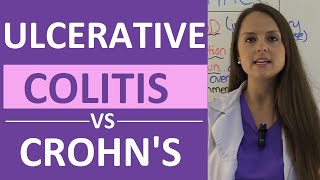 Crohns Disease vs Ulcerative Colitis Nursing  Crohns vs Colitis Chart Symptoms Treatment [upl. by Hike]