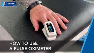 How to use a Pulse Oximeter at home [upl. by Leuqar]