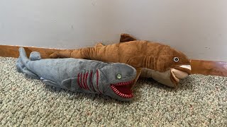 AliExpress Frilled Shark amp Megamouth Shark Plush Unboxing amp Review [upl. by Samohtnhoj]