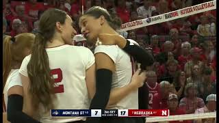 Nebraska Husker Volleyball vs Montana St 9724 [upl. by Nomed580]