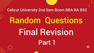 Calicut University 2nd Sem Readings From the Fringes  Random Questions  Final Revision  Part 1 [upl. by Rori]