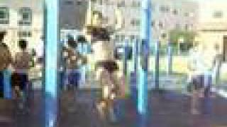 AWESOME GIRL pumps out 20 Chin Ups  Chrissie  Bondi Beach [upl. by Nosneb]