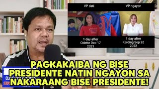 PAGKAKAIBA NG BISE PRESIDENTE NATIN NGAYON SA NAKARAANG BISE PRESIDENTE [upl. by Taddeo]