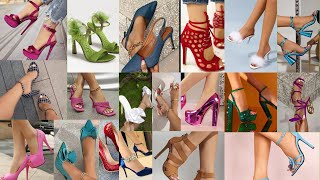 BEST FASHIONABLE SHOES👠FOR WOMEN 2024 Pointed Toe High Heels Wedge Heels Office shoesThick heels [upl. by Ankney617]