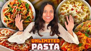 Eating only Pasta for 25 Hours 😍😱  UNLIMITED PASTA EATING CHALLENGE 😍  sosaute [upl. by Nywde588]