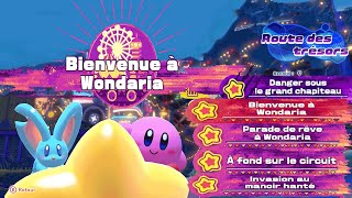 kirby et le monde oublié Monde 3  WONDARIA tous les WaddleDees  routes des trésors HD [upl. by Zosi]