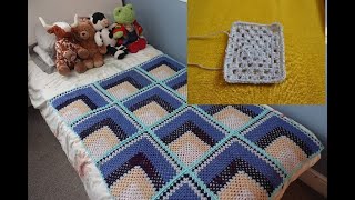 3D Mitred Granny Square CAL  Central Grey Square 1 Ep 2 [upl. by Anaxor]