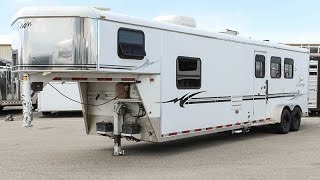 2004 BISON ALUMASPORT 3H LIVING QUARTERS GN TRAILER  Transwest Truck Trailer RV Stock 5U160363 [upl. by Hashim]