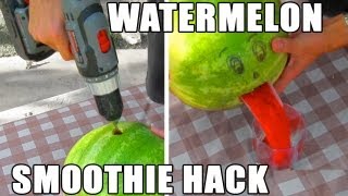 Simple Watermelon Smoothie Hack [upl. by Lajes]