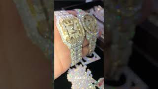 Insane Moissanite Diamond Watches💎 cartierwatches [upl. by Ibbison]