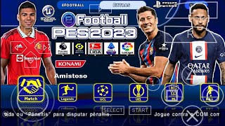 Como BaixarInstalar Pes 2023 Atualizado no PPSSPP [upl. by Mayman]