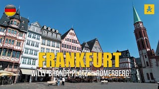 Frankfurt am Main  Walking from WillyBrandtPlatz to Römerberg  4k 60fps [upl. by Lammond]