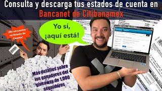 ¡Consulta y descarga tus estados de cuenta de Citibanamex sin salir de casa  TUTORIAL [upl. by Olag]