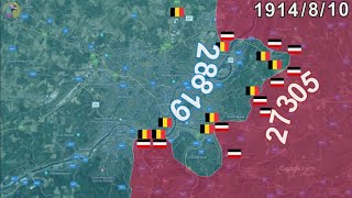 Battle of the Liege in 30 seconds using Google Earth [upl. by Arinay]