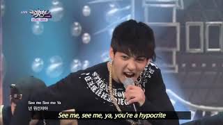 BTS  We Are Bulletproof Pt 2 amp No More Dream 20130629 Music Bank w Eng Lyrics [upl. by Maiocco]