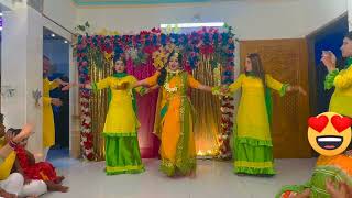 সাজানজি ঘার আয়ে  Dance performance  Pritys Haldi Night  Wedding song sajanjigharaaye [upl. by Esta732]