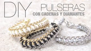 DIYPulseras fáciles con cadenas [upl. by Narual628]