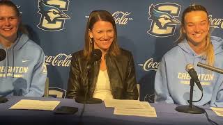 Creighton Volleyball Press Conference vs Missouri  83124 [upl. by Suryt]