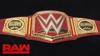 Goldbergs new Universal Championship gets custom plates Raw Exclusive March 6 2017 [upl. by Eziechiele]