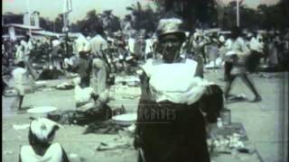 Leopoldville Congo market in 1960 Film 90980 [upl. by Garek]