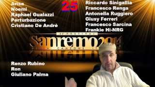 Cantanti Sanremo 2014  Big in Gara al Festival della Canzone  Lista [upl. by Aiouqes]