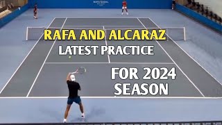 Rafael Nadal and Carlos Alcaraz Latest Super Practice For Australian Open Tennis 2024  Perfact RF [upl. by Slocum187]