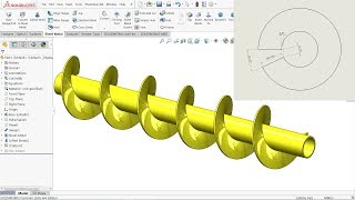 Calculate Helical Screw Conveyor in flat form using Solidworks Sheet metal [upl. by Sheppard]