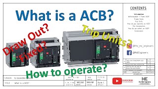 Episode 2  What is a ACB Air Circuit Breaker Trip Units drawout explained by a MampE engineer [upl. by Snebur199]