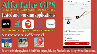 ALFA FAKE GPS FOR DOORDASH FAVOR RUNNER UBER DELIVEROO BOLT GLOVO STUART [upl. by Anoli]