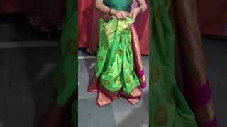 lehenga style saree draping sareedraping saree tending youtube [upl. by Fachanan]