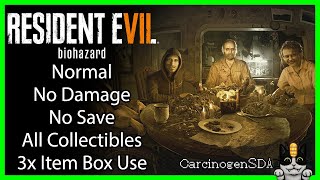 Resident Evil 7 PC  Normal No Damage No Save All Collectibles 100 3x Item Box Use [upl. by Edik]