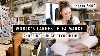 I spent 400 at the World’s LARGEST FLEA MARKET Shopping  HUGE Decor Haul  Canton TX [upl. by Tice453]