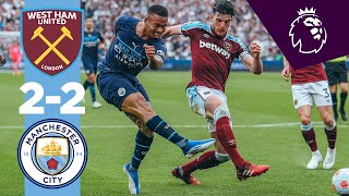 HIGHLIGHTS  West Ham 22 Man City  Premier League  Grealish goal [upl. by Mcgregor]