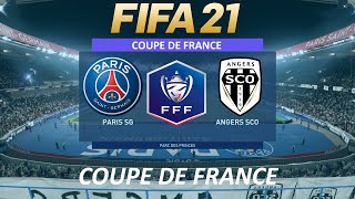 FIFA 21 PSG vs Angers  Coupe de France 2021  PS4 Full Match [upl. by Catton810]