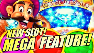 NEW SHOW ME THE DIAMONDS 💎 MEGA FEATURE TWICE RAOUL’S JEWELS GEMSTONE FEVER Slot Machine AGS [upl. by Aerahs]