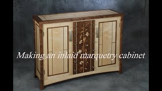 Marquetry cabinet building process [upl. by Rennane]