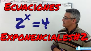 Ecuaciones Exponenciales 2 Cambio de variable Aprende matemáticas [upl. by Emylee]