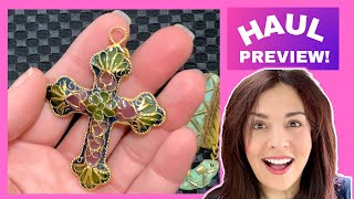 Vintage Jewelry Haul Auction Preview amp Unboxing Unbagging [upl. by Ferna]